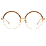 Annie Round Optical Frame in Rose Gold and Brown
