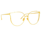 Joanna Oversized Optical Frame in Yellow Gold