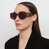 The Debbie | D-Frame Sunglasses in Tortoiseshell (C2)