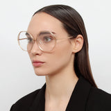 The Alona | Oversized Optical Frame in Clear (C12)