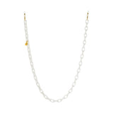 White Small Square Acetate Chain