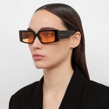 Magda Butrym x LF Rectangular Sunglasses with Orange Lenses