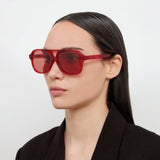 Magda Butrym Aviator Sunglasses in Red