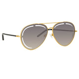 Matthew Williamson Foxglove Sunglasses in Yellow Gold