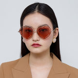 Matthew Williamson Petunia Sunglasses in Light Gold