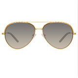 Matthew Williamson Magnolia Sunglasses in Yellow Gold