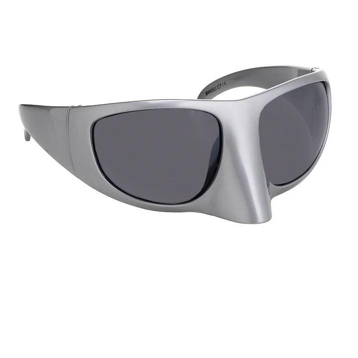 The Mask Sunglasses in Silver LINDA – LINDA FARROW | FARROW