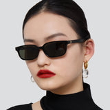 The Attico Gigi Rectangular Sunglasses in Black