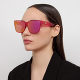 Rui Oversized Sunglasses in Neon Pink