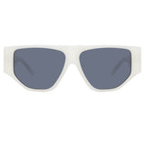 The Attico Ivan Angular Sunglasses in White