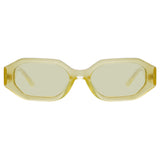 The Attico Irene Angular Sunglasses in Yellow
