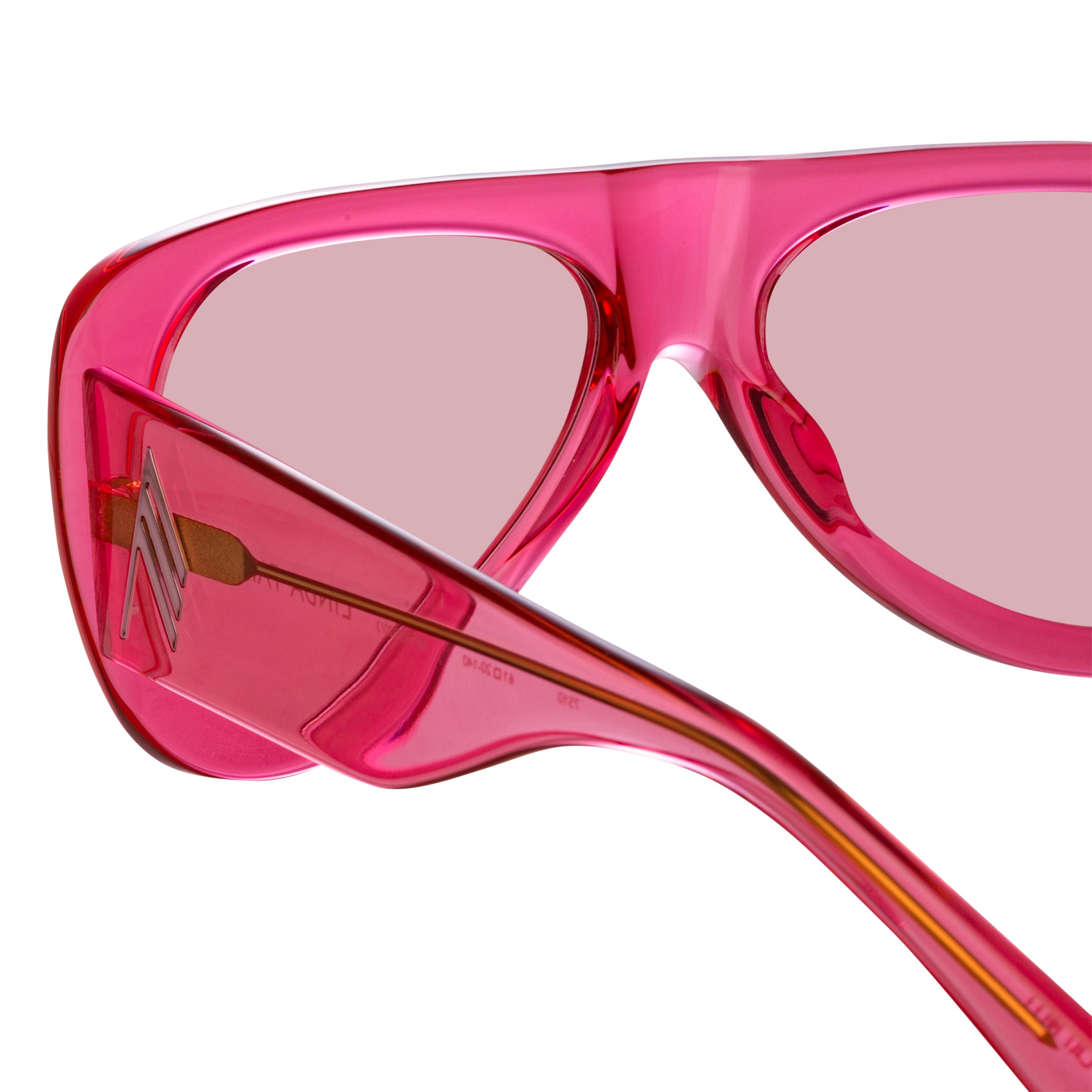 Lipsy London Modern Cateye Sunglasses - Black/Coral Pink