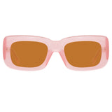 The Attico Marfa Rectangular Sunglasses in Pink