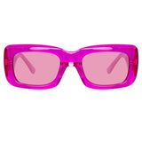 Marfa Rectangular Sunglasses in Pink