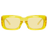 Marfa Rectangular Sunglasses in Yellow