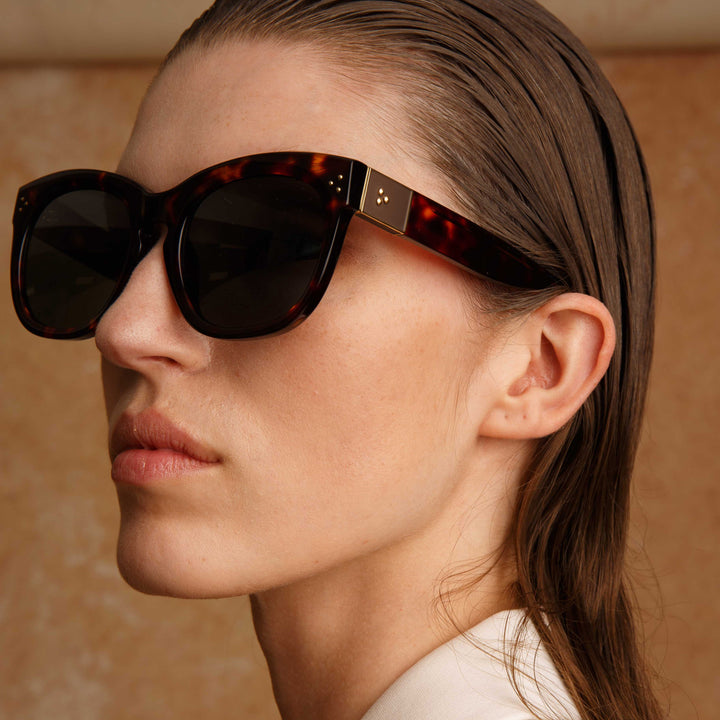 Jenson D Frame Sunglasses in Tortoiseshell by LINDA FARROW LINDA