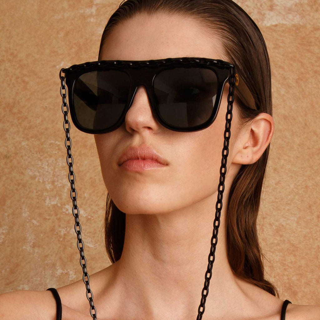 Linda Farrow - Dakota Flat Top Sunglasses in Ash - Women - Adult - LFL1304C4SUN