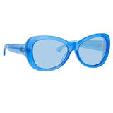 Dries Van Noten 195 Round Sunglasses in Blue