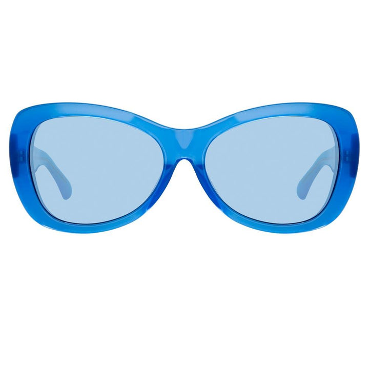 Oversized Sunglasses in Blue frame by Dries Van Noten x LINDA 