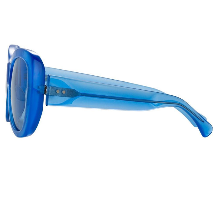 Oversized Sunglasses in Blue frame by Dries Van Noten x LINDA 
