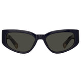 Gala Cat Eye Sunglasses in Navy by Jacquemus