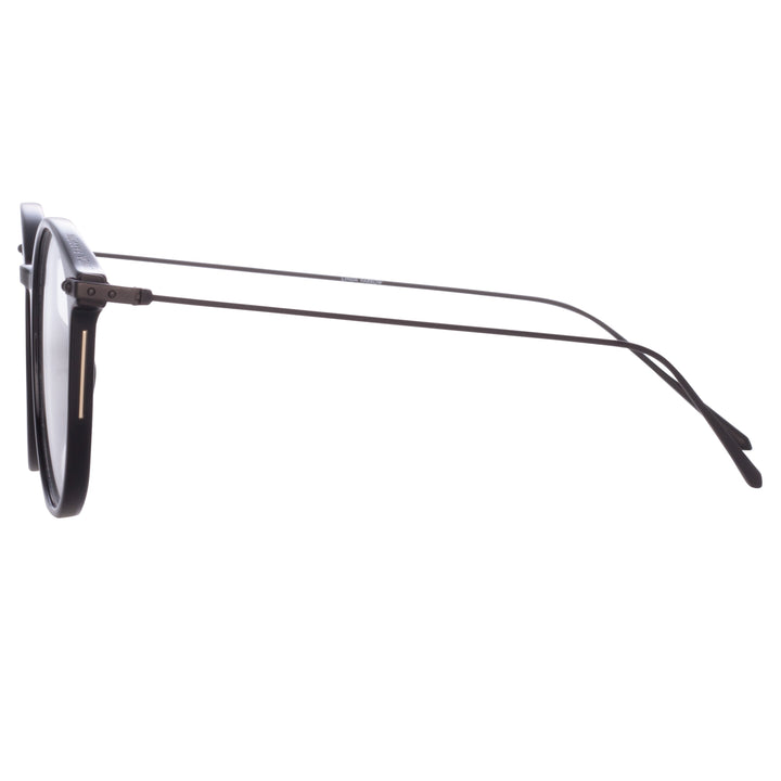 Men's Gray Oval Optical Frame in Black (Asian Fit) – LINDA FARROW