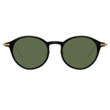 Linda Farrow Linear Arris A C8 Oval Sunglasses