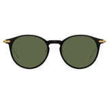 Linda Farrow Linear Chevron C6 Oval Sunglasses