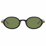 Linda Farrow Linear Eaves C6 Oval Sunglasses
