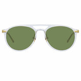 Linda Farrow Linear Ando A C9 Aviator Sunglasses