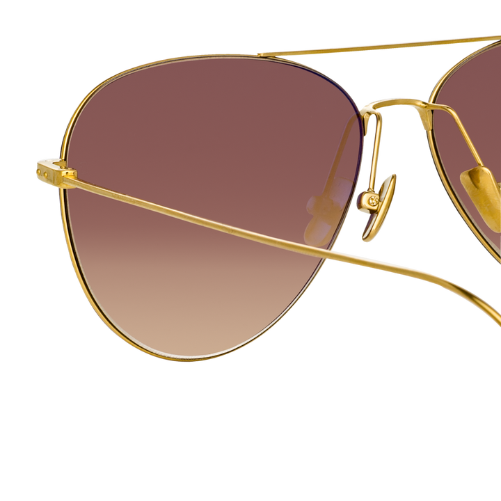 Large Clear Aviator glasses - Langston Gold by CEV Collection