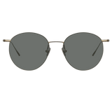 Foster Oval Sunglasses in Nickel