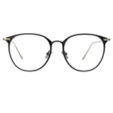 Sophia Optical A Oval Frame in Black and White Gold (Men's)