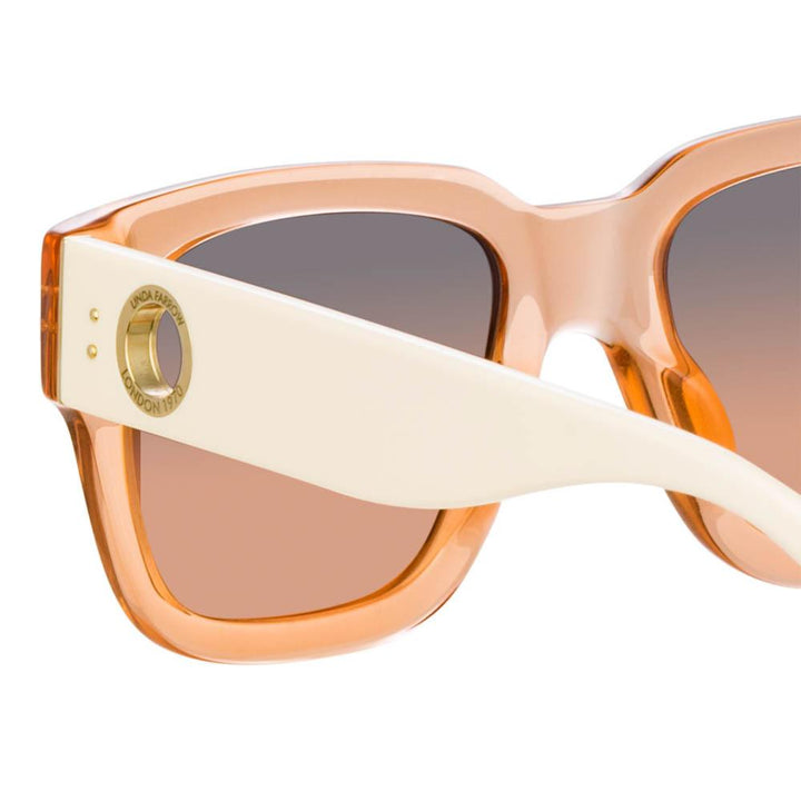 Black FF-print D-frame acetate sunglases, Fendi