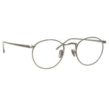 Bronson Oval Optical Frame in White Gold and Silver