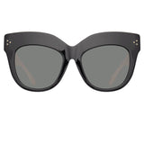 Dunaway Oversized Sunglasses in Black and Cream