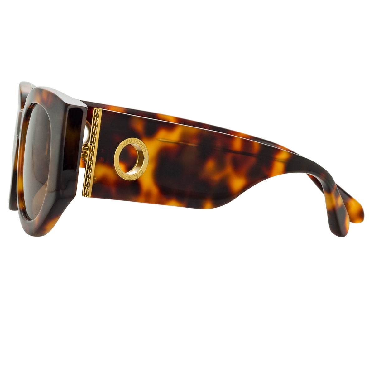 Empire D-Frame Sunglasses in Tortoiseshell frame by LINDA FARROW