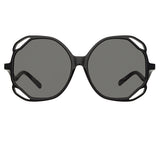 Jerry Oversized Sunglasses in Black