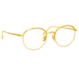 Marlon Oval Optical Frame in Yellow Gold (Men's)