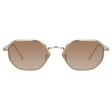 Shaw Angular Glasses in Light gold and Brown