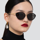 Lucy Cat Eye Sunglasses in Black