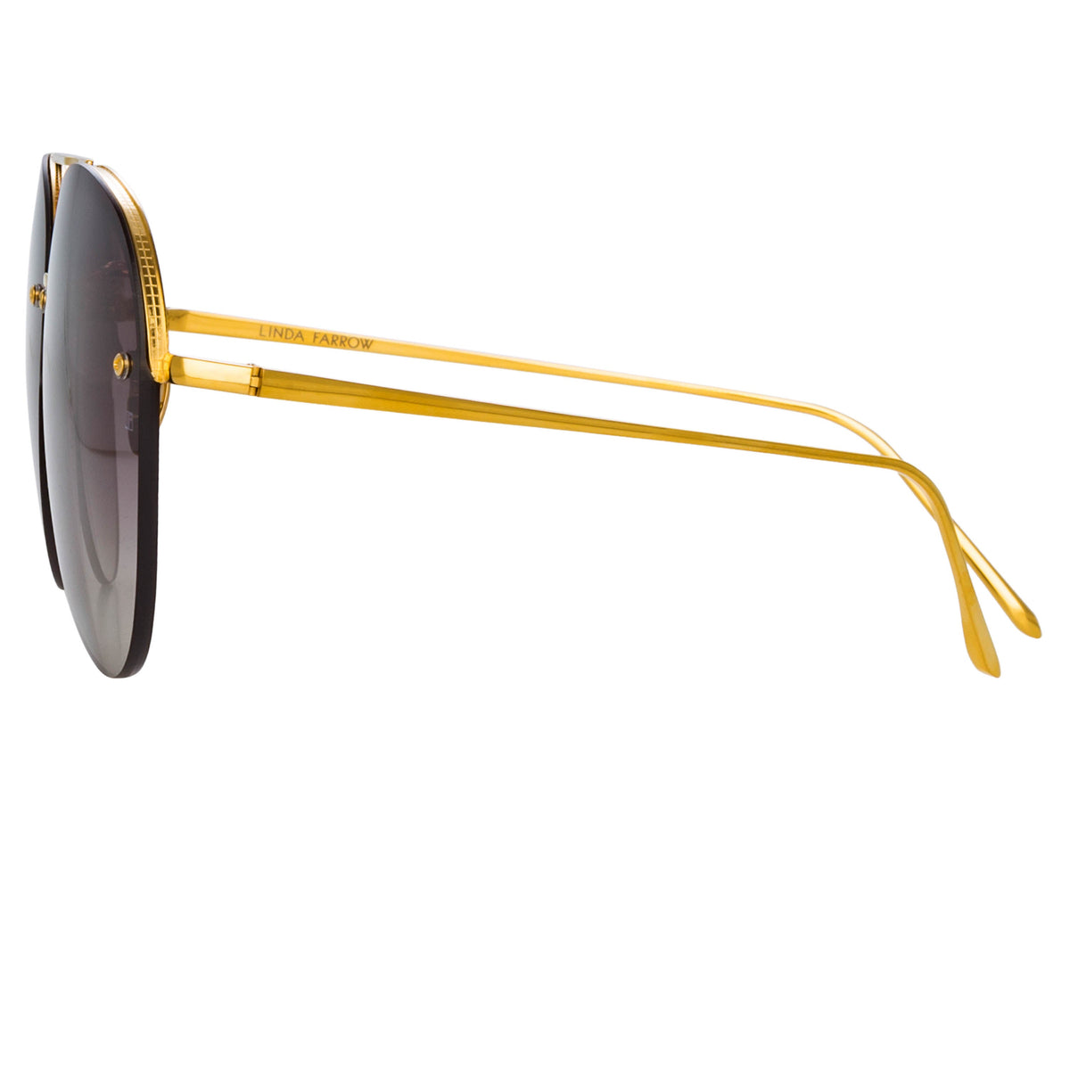 Dee Aviator Sunglasses in Yellow Gold and Grey by LINDA FARROW