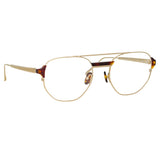 Nico Squared Optical Frame in Light Gold and Tortoiseshell (Men's)