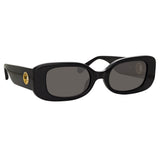 The Lola | Rectangular Sunglasses in Black (C1)