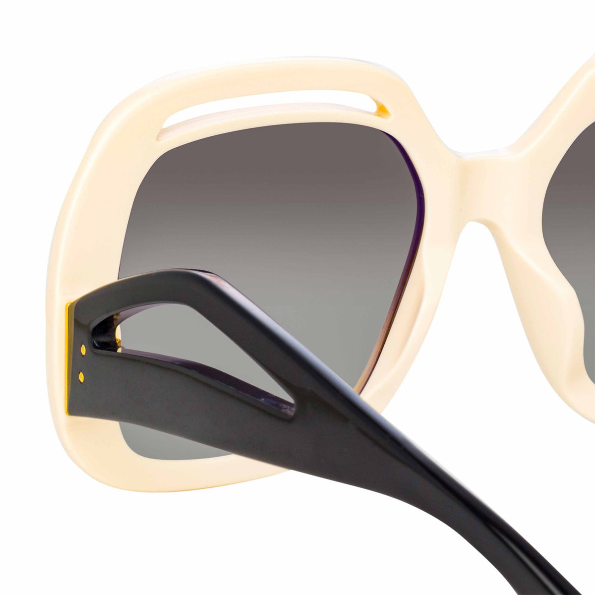 Oversized Square Sunglasses in Cream