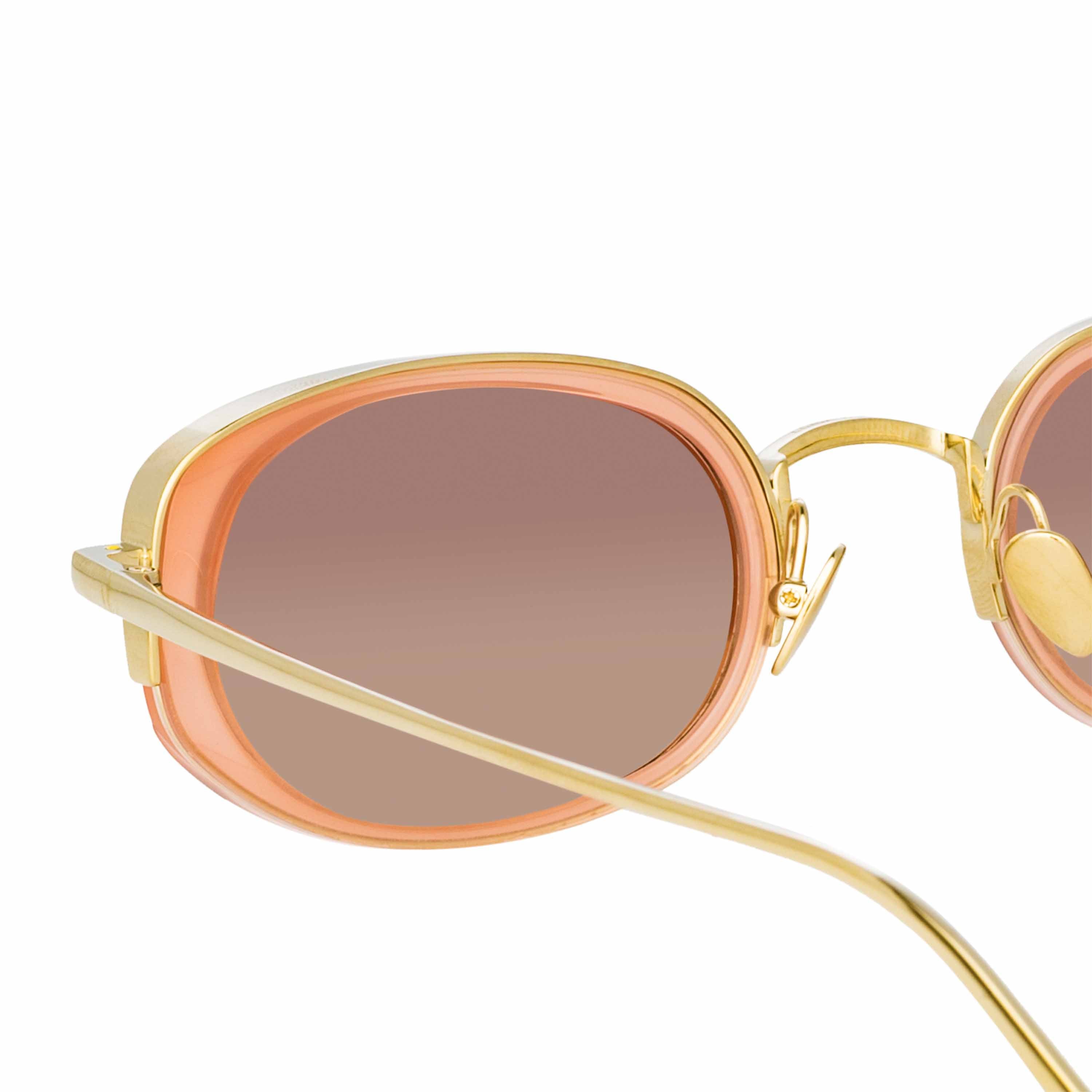 Rosie Oval Sunglasses in Nectarine by LINDA FARROW – LINDA FARROW