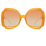 Valentina Squared Sunglasses in Orange