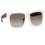 Freya Square Sunglasses in Cream and Black