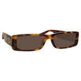 Dania Rectangular Sunglasses in Tortoiseshell