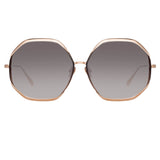 Camila Oversized Sunglasses in Rose Gold